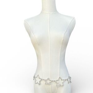 Elegant Silver Star Belt for Women